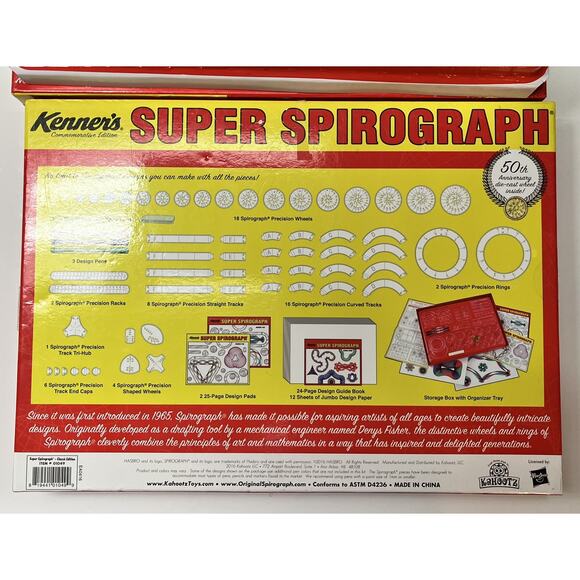 Spirograph Commemorative Edition 50th Anniversary Kenner 3 Pieces Missing SEE - Picture 3 of 4